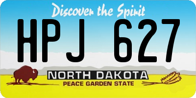 ND license plate HPJ627