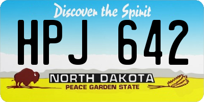 ND license plate HPJ642