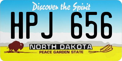 ND license plate HPJ656