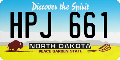 ND license plate HPJ661