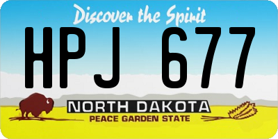ND license plate HPJ677
