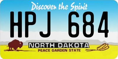 ND license plate HPJ684
