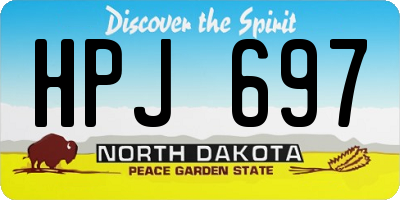 ND license plate HPJ697