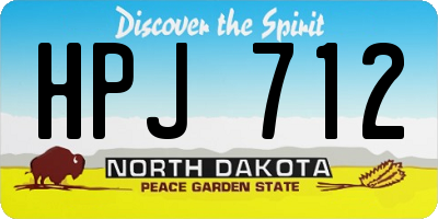 ND license plate HPJ712