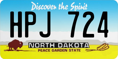 ND license plate HPJ724