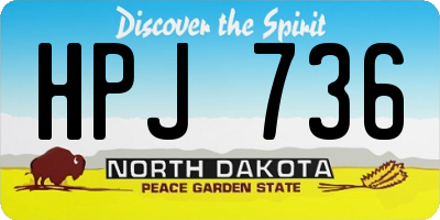 ND license plate HPJ736
