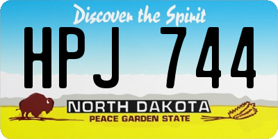 ND license plate HPJ744