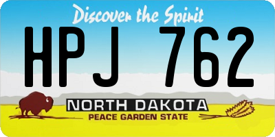 ND license plate HPJ762