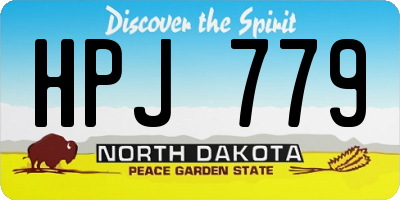 ND license plate HPJ779