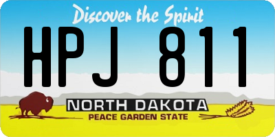 ND license plate HPJ811