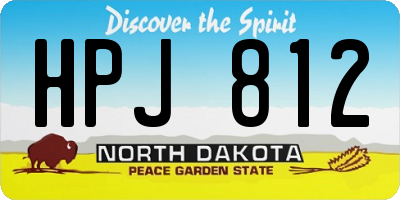 ND license plate HPJ812