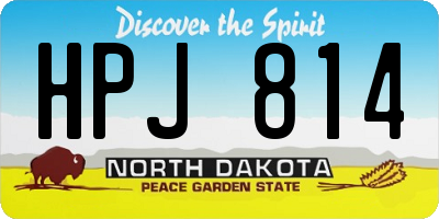 ND license plate HPJ814