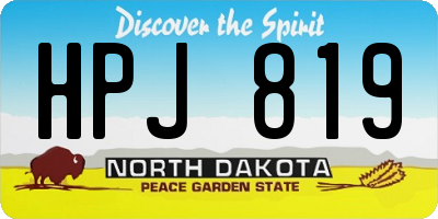 ND license plate HPJ819