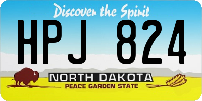 ND license plate HPJ824