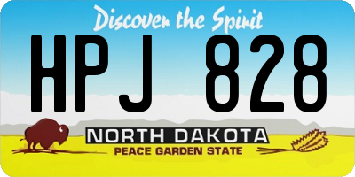 ND license plate HPJ828