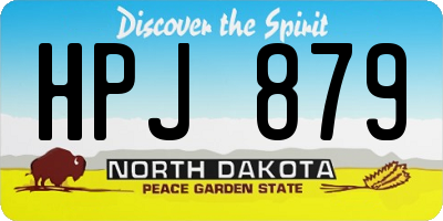 ND license plate HPJ879