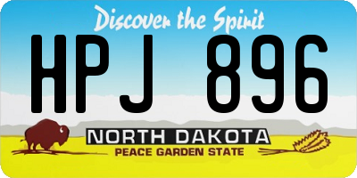 ND license plate HPJ896