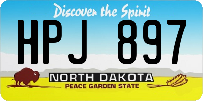 ND license plate HPJ897