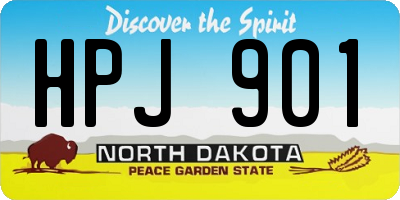 ND license plate HPJ901