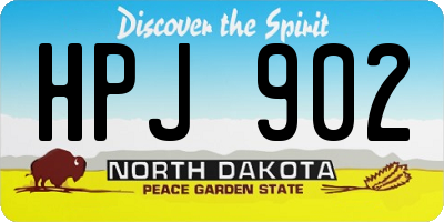 ND license plate HPJ902