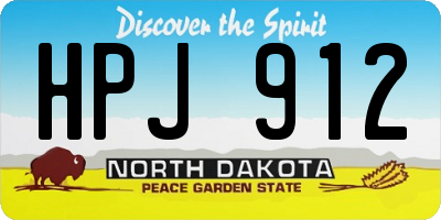 ND license plate HPJ912