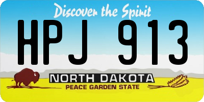 ND license plate HPJ913