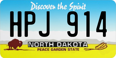ND license plate HPJ914