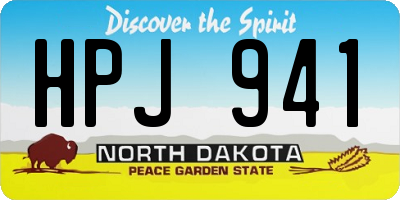 ND license plate HPJ941