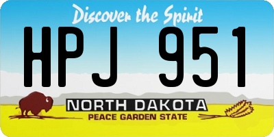 ND license plate HPJ951