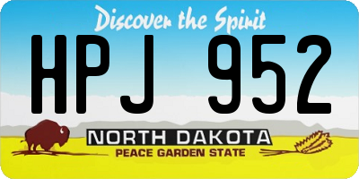 ND license plate HPJ952