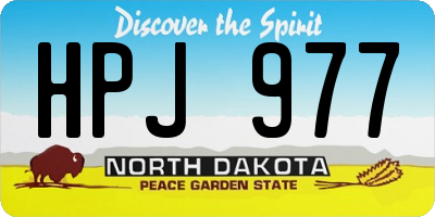 ND license plate HPJ977
