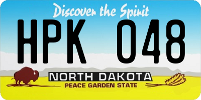ND license plate HPK048