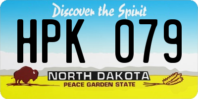 ND license plate HPK079