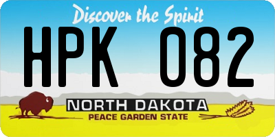 ND license plate HPK082
