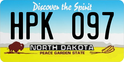 ND license plate HPK097