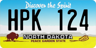 ND license plate HPK124