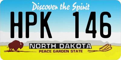ND license plate HPK146