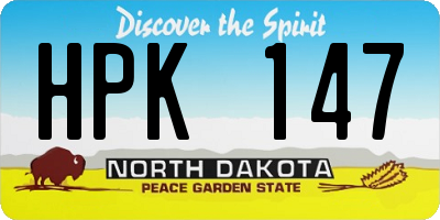 ND license plate HPK147
