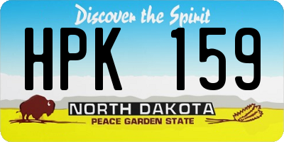 ND license plate HPK159