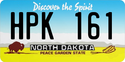 ND license plate HPK161
