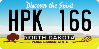ND license plate HPK166