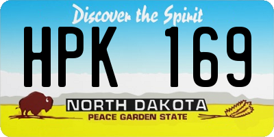 ND license plate HPK169