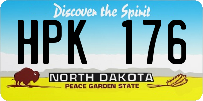 ND license plate HPK176