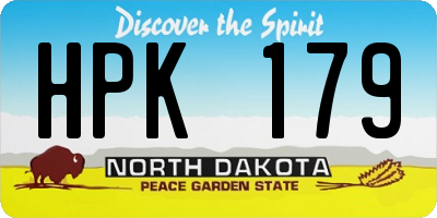 ND license plate HPK179
