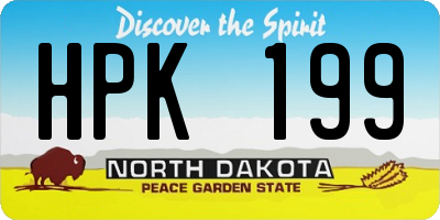 ND license plate HPK199