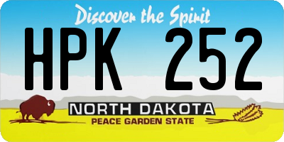 ND license plate HPK252