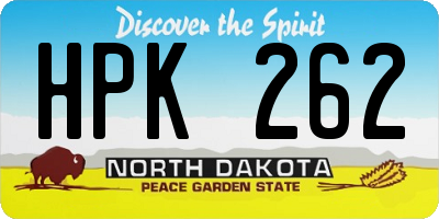 ND license plate HPK262