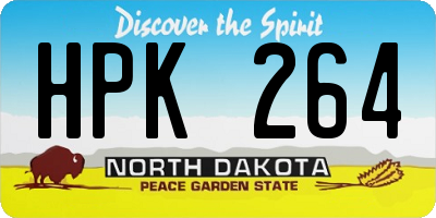 ND license plate HPK264