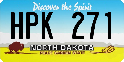 ND license plate HPK271