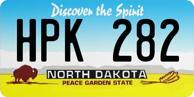 ND license plate HPK282